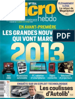 Magazine MICRO HEBDO N.764 Du 31 Janvier Au 6 Fevrier 2013