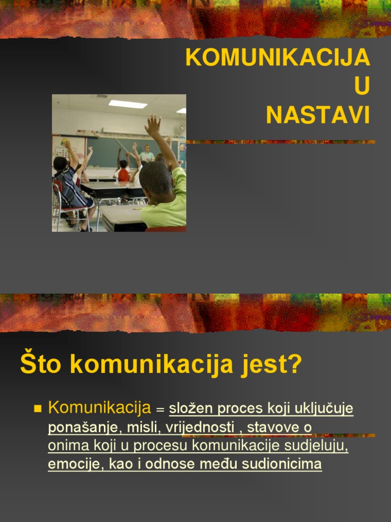 Komunikacija U Nastavi - PPSX | PDF