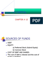 Cost of Capital: Chapter # 15