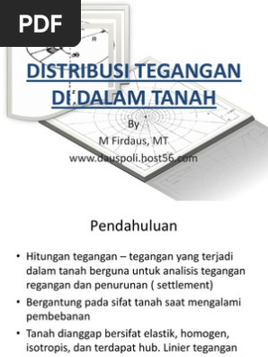 Distribusi Tegangan Didalam Tanah