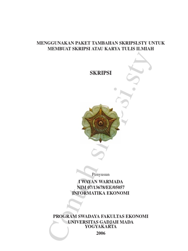 Contoh Skripsi Ugm