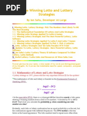 lotto strategies archives