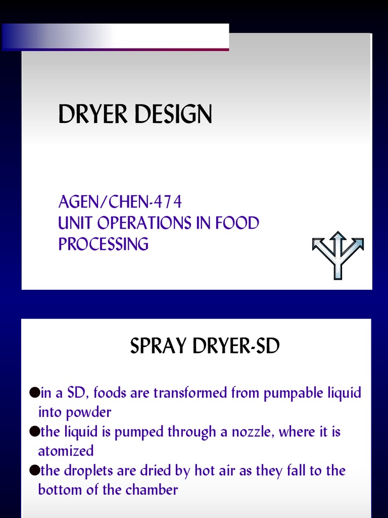 Spray Dryer Design Ppt Drop (Liquid) Continuum Mechanics