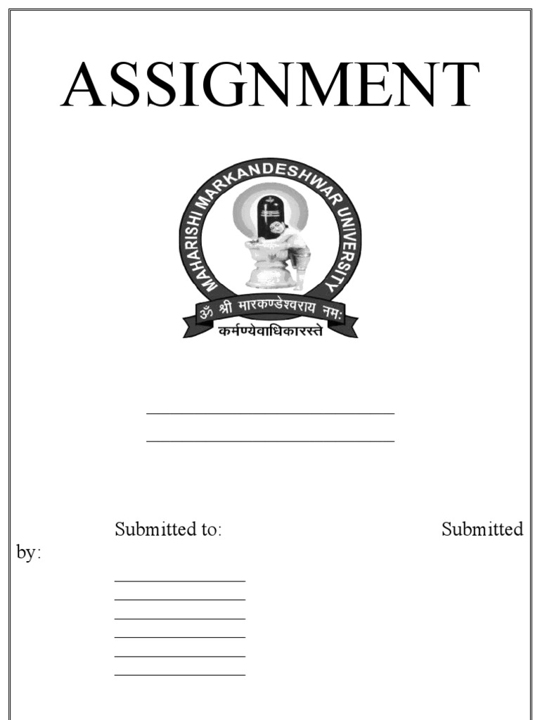 assignment file first page design