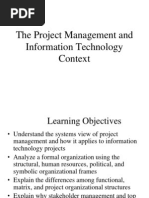 The Project Management and Information Technology Context