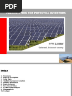 Fotovoltaic Project Romania (Calarasi) 2 MW