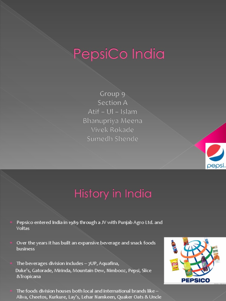 PepsiCo India: Market Strategies & Insights | PDF | Pepsi Co | Beverages