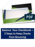 Balance Your Checkbook - 3 Steps to Keep Checks From Bouncing