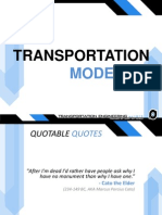 Transportation Modeling Presentation