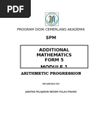 Addition Mathematic Form 5 Progression Module 1