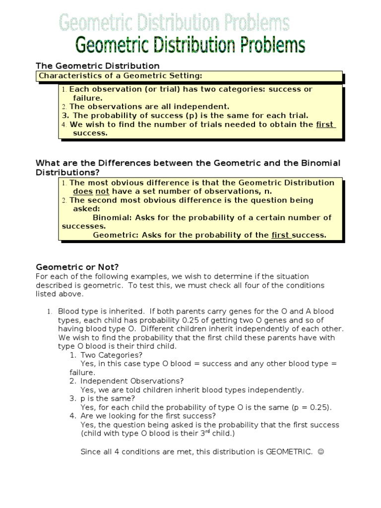 Geometric Distribution Explained | PDF | Probability Distribution ...