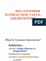 BUILDING CUSTOMER SATISFACTION AND RETENTION