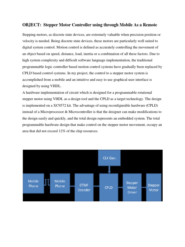 Mobile-Controlled Stepper Motor | PDF | Technology & Engineering