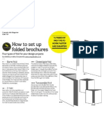 How to set up folded brochures
