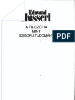 Edmund Husserl: A Filozófia Mint Szigorú Tudomány