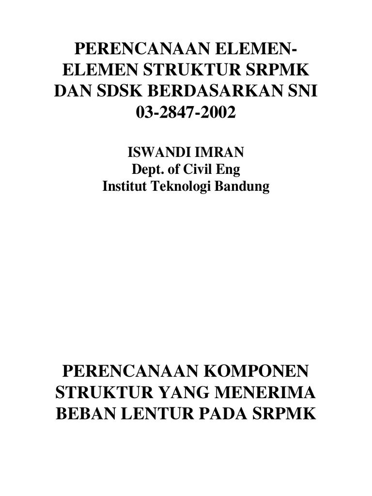 Perencanaan SRPMK SDSK | PDF