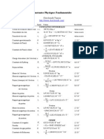 Constantes Physiques Fondamentales