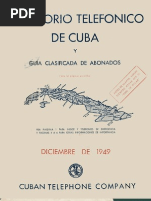 Directorio Telefonico De Cuba 1949 Cuban Telephone Diretory Negocios Science