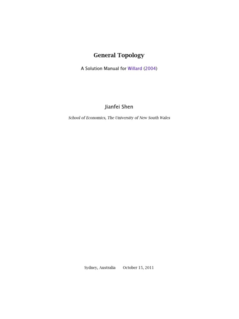 General - Topology Solution PDF | PDF | Norm (Mathematics) | Continuous ...