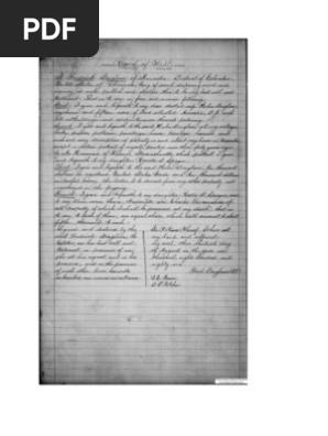 Last Will and Testament of Frederick Douglass