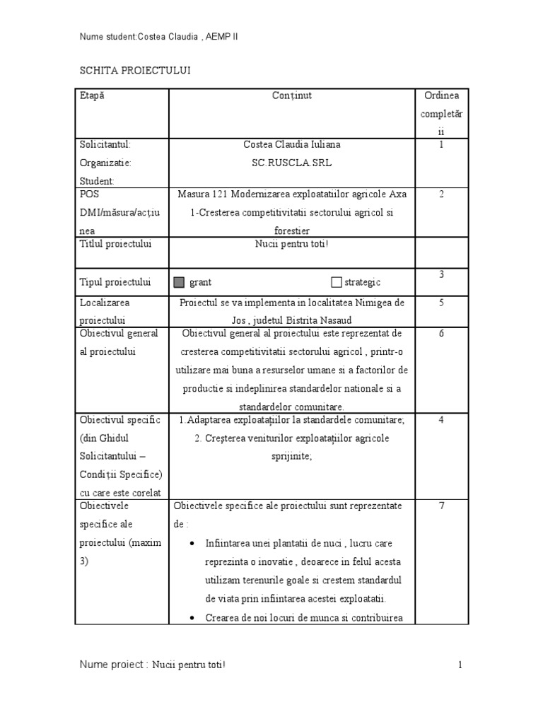 Schita Proiectului 1