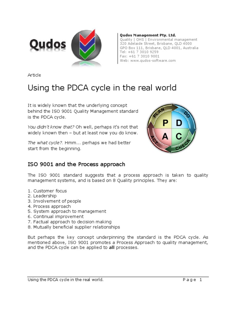Applying PD CA Cycle | PDF