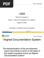 Export Documentation Framework Overview | PDF | Invoice | Receipt