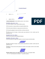 Geometria Espacial: Pontos, Retas e Planos