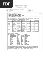 Bits, Pilani - Dubai: First Semester 2010-2011