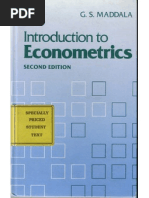 Econometric - Introduction To Econometrics 2nd Ed (1988) - G.S. Maddala - Macmillan Publishing PDF