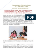 Il Primo Tratto Urbano Di Via Francigena Nel Sud - Municipio Roma 6 e Il Comprensorio Archeologico Ad Duas Lauros