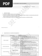 Planejamento Anual de Quimica - 3 Ano