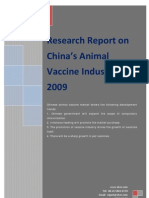 Research Report on China's Animal Vaccine Industry, 2009