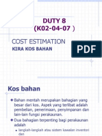 Calculate Cost Bahan