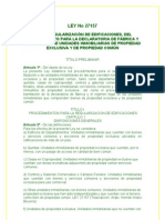 LEYNo27157leyderegularizaciondeedificacionesdelprocedimientoparadeclaratoriadefabricaydelregimendeunidadesinmobiliariasdepropiedadexclusiva