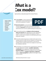 What Is A Cox Model?: Sponsored by An Educational Grant From Aventis Pharma