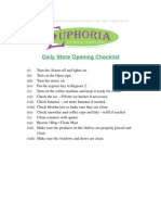 05a Daily Store Opening Checklist