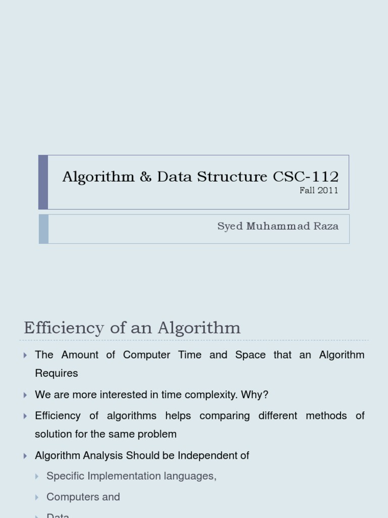 Algorithm & Data Structure Lec2 (BET) | Download Free PDF | Time ...