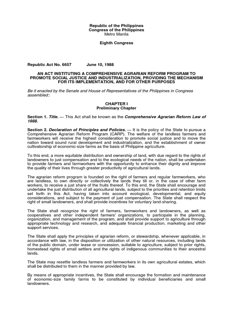 Ra 6657 | PDF | Bonds (Finance) | Leasehold Estate