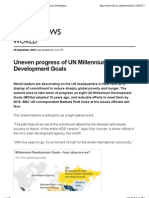 2010, BBC News - Uneven Progress of UN Millennium Development Goals