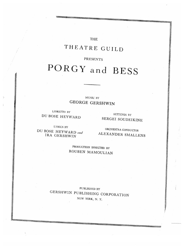 洋書 Porgy and Bess Vocal Score Porgy and Bess sheet music (complete collection) for