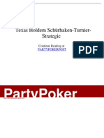 Texas Holdem Schürhaken-Turnier-Strategie
