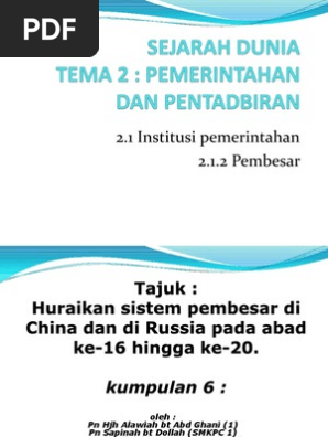 Sis Pembesar China Russia Pdf