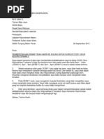 Surat ketidakhadiran ke kuliah