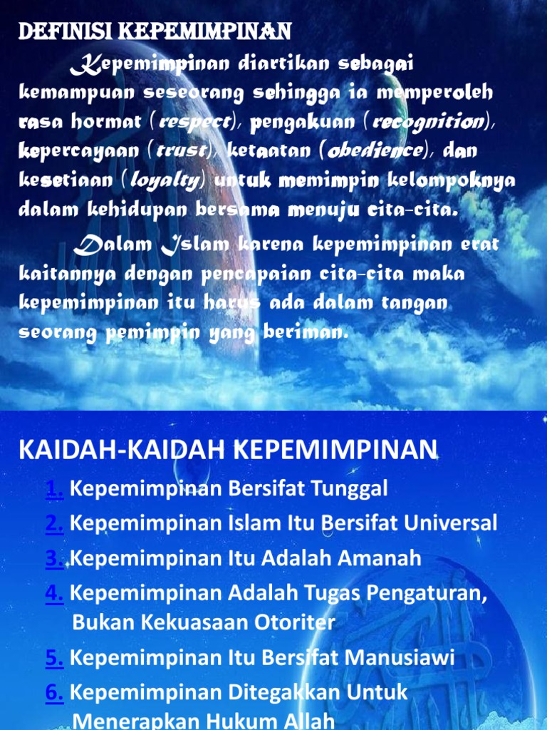 Kepemimpinan Dalam Islam