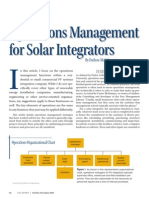 Operation Management for Solar Integrator