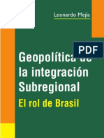 Libro Geopolitica Integracion Subregional Leonardo Mejia