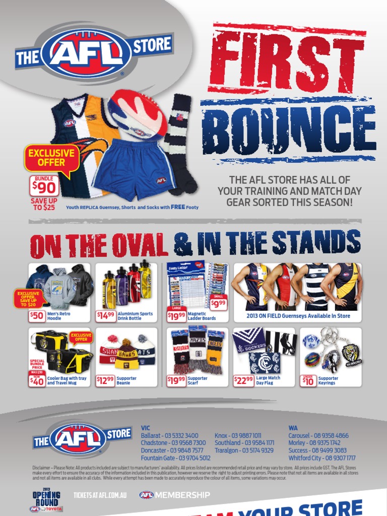 AFL Store Exclusive Merchandise Deals | PDF | Sports & Recreation