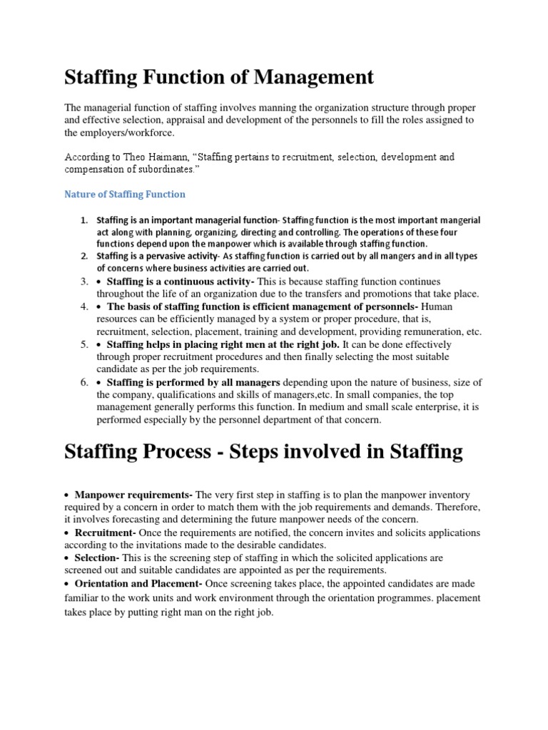 Staffing Process | PDF