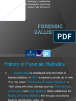 UoH MSc Forensic Ballistics History